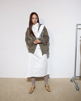 STRING MIX LAYERED DRESS (WHITE)