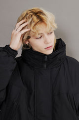 MOSS 2 HIGH-NECK HOOD PARKA [BLACK] (6613807366262)