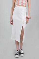 ボタンバンディングロングスカート / Button Banding Long Skirt Ivory