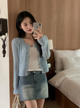 Daily Raw Denim Mini Skirt