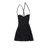 BOLD SLIP BACKLESS MINI ONEPIECE BLACK (6682530218102)