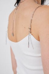 チェーンノースリーブトップ/CHAIN SLEEVELESS TOP