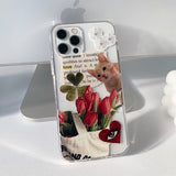 フラワーキャットコラージュフォンケース / Flower Cat Collage Phone Case