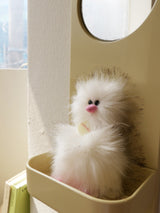 Cosymosy Ugly Bird Keyring - White