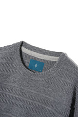 ミックス ジャカード ニット ロングスリーブ / Mix jacquard Knit Longsleeve K10 Overcast Melange