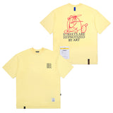 23 シャオーバーサイズTシャツ / 23 SHA OVERSIZED T-SHIRTS YELLOW / GREY