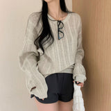 [Bellide made] Caramel Loose Fit Long Round Knitwear