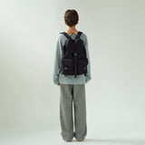 [After Pray Edition] 2-Pocket Cotton Cargo Rucksack (Black&Nickel)