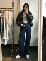 ワイドフィットデニムパンツ/WIDE FIT DARK BLUE DENIM PANTS [17789]