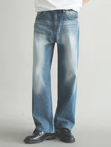 ブラッシュワイドデニムパンツ / M194 BRUSH WIDE DENIM PANTS_DEEP BLUE