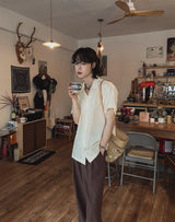 fair stripe open shirt (2 color)