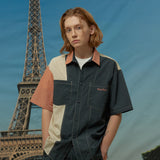 Color block nylon short sleeve shirts (6549350645878)