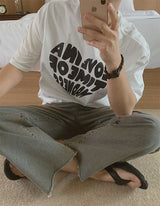 ウノラブハートグラフィック半袖Tシャツ