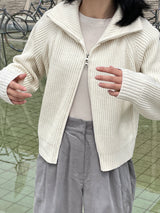 Turtleneck knitwear zip-up 