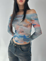 blue rain blouse