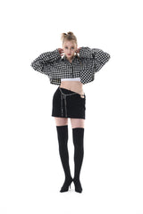 カットアウトミニスカート/CUT OUT MINI SKIRT