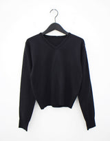 ミニマルVネックニット/Minimal V-neck Knit (12color)