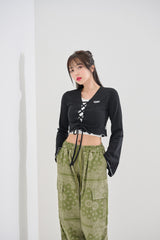 Xクロップカーディガン / (9101) X crop cardigan