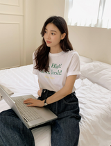 High Freshレタリング半袖Tシャツ (4color)