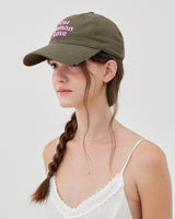 CAT HUMAN LOVE BALL CAP_KHAKI