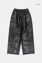 Light coating solid cargo banding pants