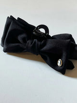 oar Vintage Cameo Ribbon Hair Claw [Black]