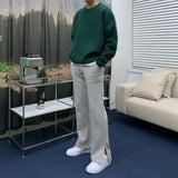 UI ブーツカットスリットパンツ / UI Bootcut Slit Pants (2 colors)