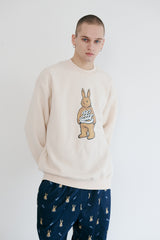 ビッグベアラビットクルーネック / BSR2223FWPO031 BIG BEAR RABBIT CREWNECK CREAM