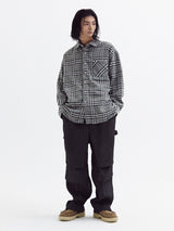 ストライプパラシュートデニムパンツ(black)