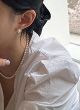 [92.5silver] スワールパールネックレス_4mm