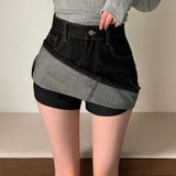 [Bellide made/2 size/Included Underpants] Saltie Non-fade Pocket Cargo Raw Denim Skirt