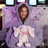 パンクベアフリースジャケット / 0 1 punk bear fleece jacket - VIOLET