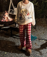 Anvely Checkered Sleep Pajamas Set