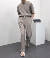 UNプリーツ半袖Tシャツ / UN Pleats Short-Sleeved T-Shirt (4 colors)
