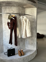 23FW ハニーフェイクファージャケットコート