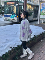 Snow blossom cardigan