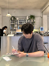ダブルラインオーバーサイズ半袖Tシャツ / LMN Double-Line Oversized Short-Sleeved T-Shirt (5 colors)