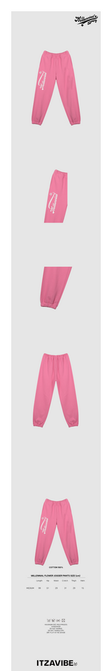 ミレニアルフラワージョガーパンツ / MILLENNIAL FLOWER JOGGER PANTS - PINK