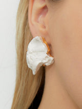 Artistic Gold earring_B(White) (6642405671030)