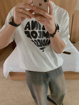 ウノラブハートグラフィック半袖Tシャツ