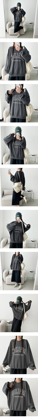 a ribbed sweatshirt