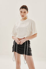シャーリングミニスカート/SHIRRING MINI SKIRT