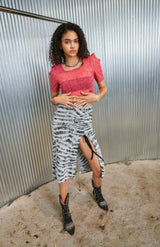 シャシャシャーリングT/shasha shirring t_pink