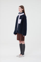 チェリーポケットフリースジャンパー / CHERRY POCKET FLEECE JUMPER [NAVY]