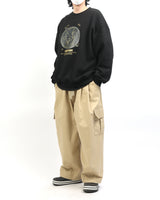 サークルムーンキャットスウェットシャツ / Circle Moon Cat Sweatshirt_Black