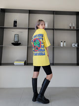 ピースワールドオーバーサイズフィットTシャツ / VENTIQUE Peace World Oversized Fit T-shirt 5color