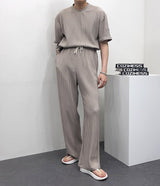 UNプリーツ半袖Tシャツ / UN Pleats Short-Sleeved T-Shirt (4 colors)