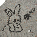 WITTY BUNNY NOMAD HOODIE VEST [MELANGE GRAY]