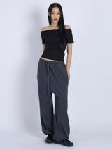 Off Shoulder Top, Black
