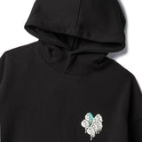 (フリース VER)ハートプリンティングパーカー/(FLEECE VER) HEART PRINTING HOODIE-BLACK